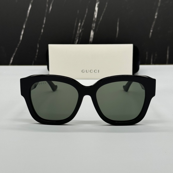 NEW GG1550SK 001 GUCCI BLACK GREY SQUARE WOMEN GUCCI SUNGLASSES - Picture 3 of 12